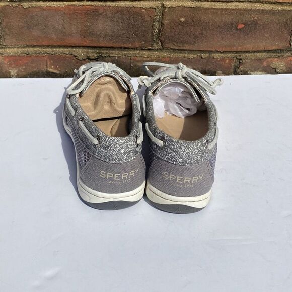 Sperry Sand Grey Canvas Firefish Core Top-Sider Boat Slip On Shoe Size 5 NEW - Picture 5 of 10